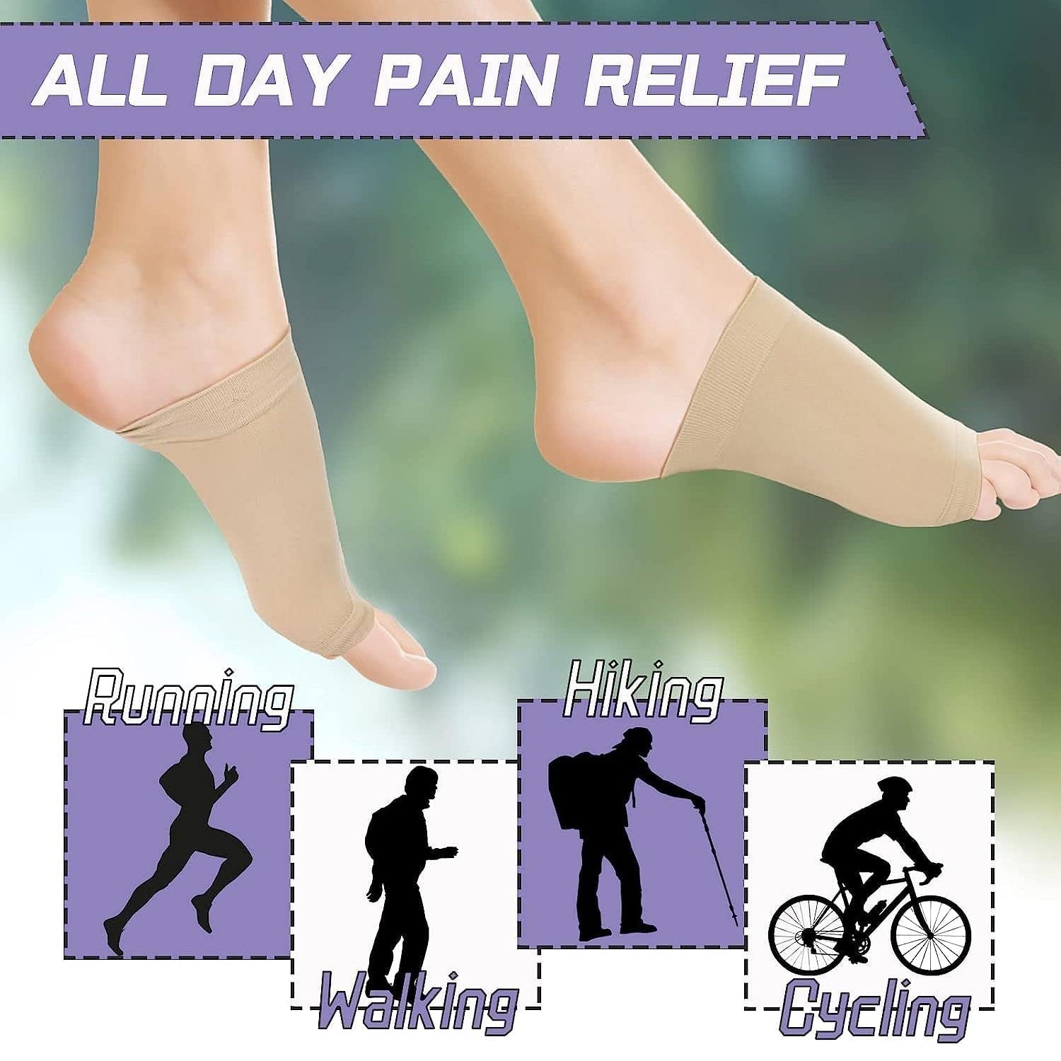 13022 Foot Arch Support for Men & Women | Medial Arch Support for Flat Feet Correction Sleeve with Cushion | Plantar Fasciitis Leg Foot Pain Relief Product | Foot Care for Orthopedic Shoes Slippers, (1 Pair) 13022 Foot Arch Support for Men & Women | Medial Arch Support for Flat Feet Correction Sleeve with Cushion | Plantar Fasciitis Leg Foot Pain Relief Product | Foot Care for Orthopedic Shoes Slippers, (1 Pair)